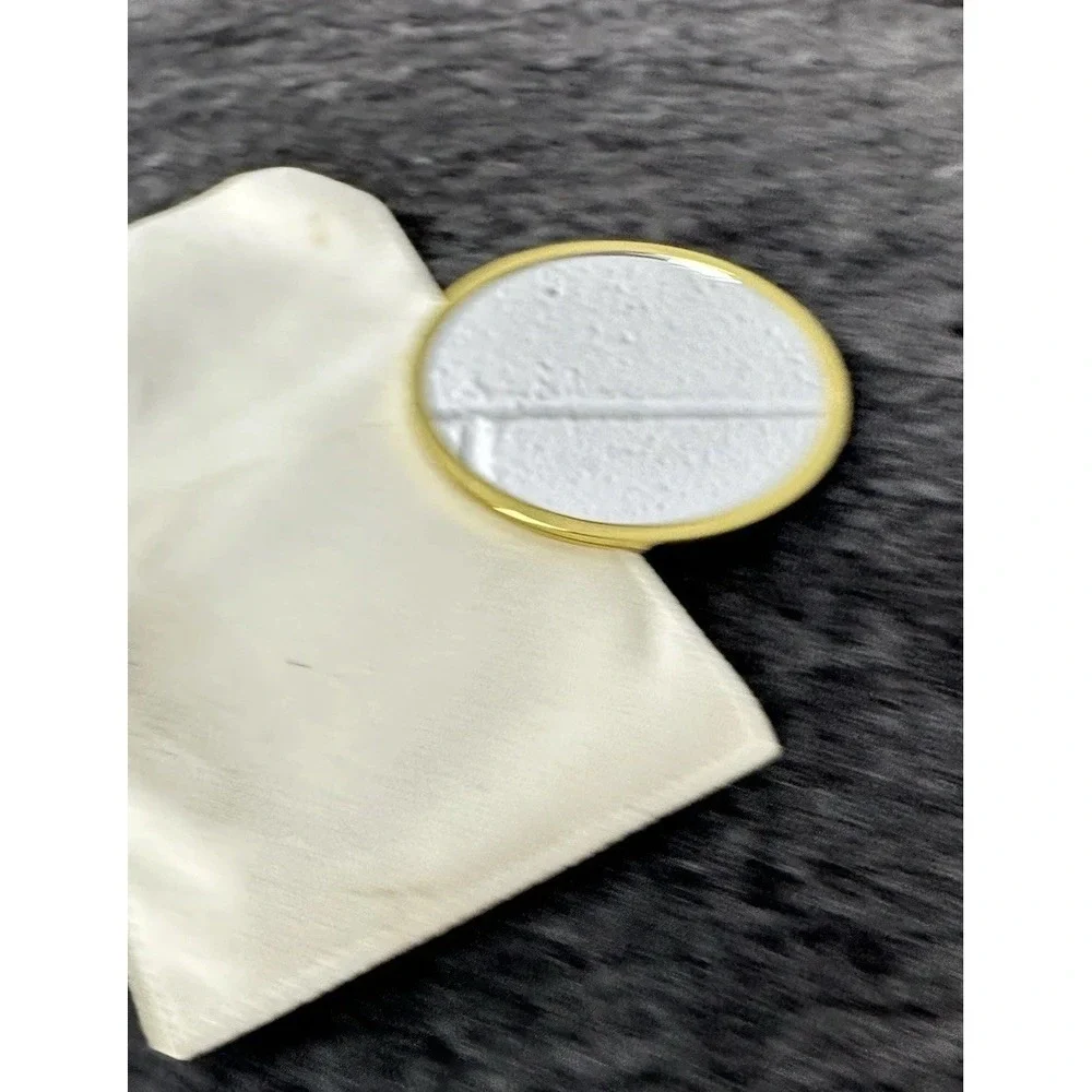 BVLGARI Le Gemme Kobra Gold Pocket Hand Purse‎ Makeup Mirror in Case